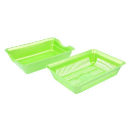 Туалет перламутровый глубокий с сеткой, 38,5 х 26 х 9 см, зеленый - Simaland фото 3