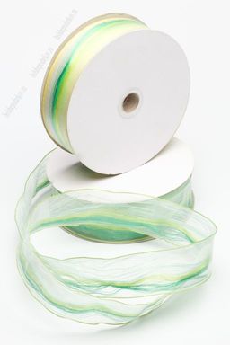 Лента, в ассортименте 3,8 см*25 ярд (с проволокой по краям) 38-72