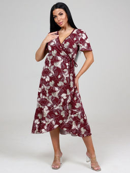 ПЛ-Николь ПЛАТЬЕ ЖЕНСКОЕ (Бордовый) - А-дина фото 3