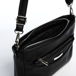 Сумка кросс-боди на молнии, цвет чёрный - Simaland фото 9