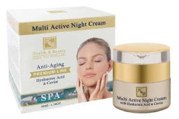 Health&Beauty 172 PREMIUM LINE Крем Ночной мультиактив.с Гиалуроновой кислотой, экстр.Икры 50мл /6/