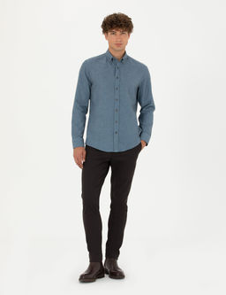 Mavi Slim Fit Uzun Kollu G_mlek