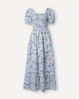 Нежно-голубое платье с цветочным принтом - Incity фото 2