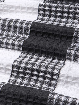 Плед вафельный «Этель. Клетка», 220×240 см, хлопок 100%, серый