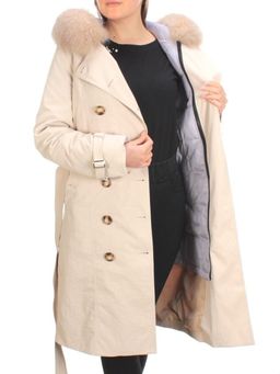 21002 BEIGE Пальто зимнее женское MAILILUO (150 гр. холлофайбера) - Fashion фото 6