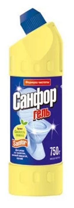 SANFOR д/ванн чистящий гель 750мл Лимонная свежесть