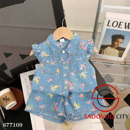 Джинсовый костюм двойка для девочки с шортами