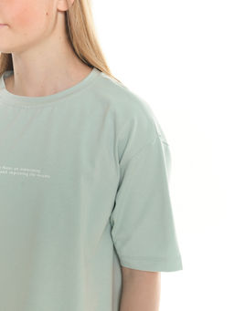 Футболка с принтом 22-7652 серо-голубой | черный - Mini maxi фото 12