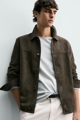 CAZADORA REGULAR FIT PIEL ANTE / Marr?n - Zara фото 6