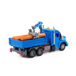 Профи, автомобиль бортовой с манипулятором инерционный (со светом и звуком) (синий) (в коробке) - Полесье фото 6