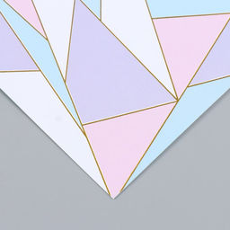 Цена за 10 шт. Бумага для скрапбукинга двусторонняя золото «Треугольники», плотность 180 г, 15.5×17 см