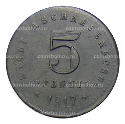 5 пфеннигов 1917 года Германия  Нотгельд  Ашаффенбург