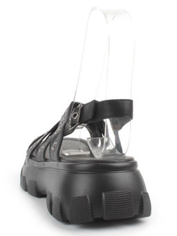 08-PEAG47-2 BLACK Босоножки женские (натуральная кожа)