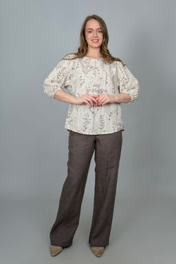 Блуза лен 70%, хлопок 30%