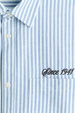 Camisa de algod?n con motivo bordado Relaxed Fit - H&m фото 3
