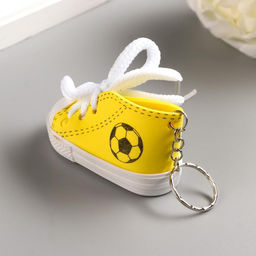 Цена за 12 шт. Брелок для ключей на кольце «Футбольный кед», резина, 4×3.3×7 см, МИКС