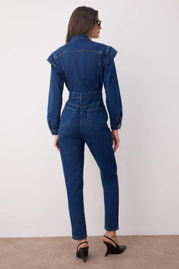 Trendyolmilla Limited Edition Indigo Dikis Detayl? Denim Tulum TWOAW22TU0040  фото 5