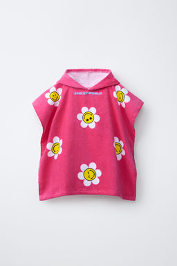 PONCHO TOALLA SMILEYWORLD ® / Fucsia - Zara фото 2