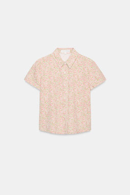 CAMISA MANGA CORTA FLORES / Rosa - Zara фото 7