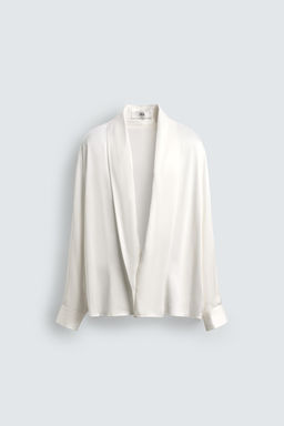 LIMITED EDITION FLOWING SHAWL COLLAR SHIRT - Zara фото 7