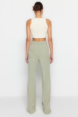 Bej More Sustainable %100 Tencel Dusuk Bel Wide Leg Jeans TWOSS23JE00219 - Trendyolmilla фото 24