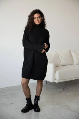 Вязаное платье ПЛв 1063 Черный