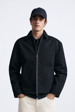 DENIM OVERSHIRT WITH ZIP - Zara фото 2