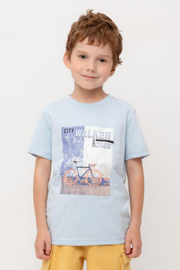 КР 302751/голубой к566 фуфайка (футболка) для мал