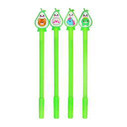 Цена за 12 шт. Ручка - прикол гелевая Авокадо МИКС