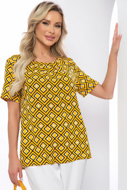 Блуза Нильда (горчица) Б5397 - Lt collection фото 7