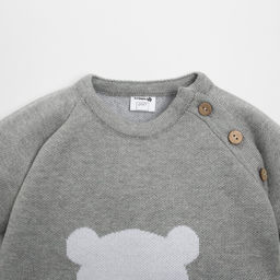 Комбинезон вязаный Крошка Я Мишка рост 68-74 см, цвет серый  фото 2