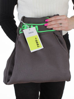 2804 DK. GRAY Брюки спортивные утепленные женские (95% хлопок, 5% спандекс)