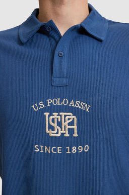 Erkek Lacivert Comfort Fit Polo Yaka Ti__rt