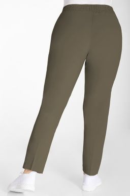 Брюки цвета хаки на резинке летние - Almond фото 2