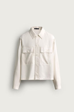 SOBRECAMISA FLUIDA RELAXED FIT / Blanco roto - Zara фото 8