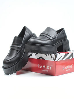 03-C1815-1 BLACK Лоферы женские (натуральная кожа)