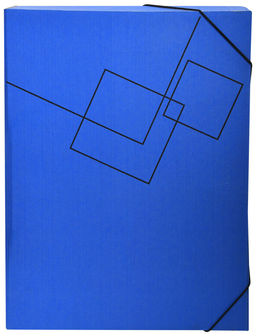 Короб архивный INFORMAT 75 мм А4 синий микрогофрокартон, резинка, вместимость до 700 листо...