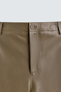 PANTAL?N BALLOON FIT PIEL / Beige - Zara фото 19