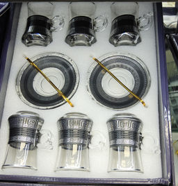 Чайный набор 12 предметов / 025-6+6D-38 /уп 12/ восточная форма