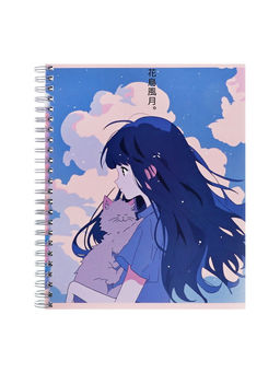 Набор тетрадей Calligrata «Аниме. Девочка с котом», 3 штуки, 96 листов, на гребне, обложка из мелованного картона