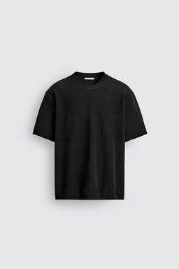 CAMISETA PUNTO ESTRUCTURA CHENILLA / Gris - Zara фото 14