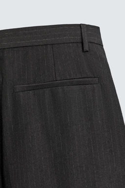 PINSTRIPED SUIT TROUSERS WITH PLEATS - Zara фото 9