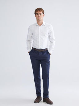 Slim Fit Uzun Kollu ?izgili Erkek G?mlek