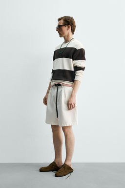 JERSEY JACQUARD RAYAS AARON LEVINE X ZARA / Marr?n / Crudo  фото 4