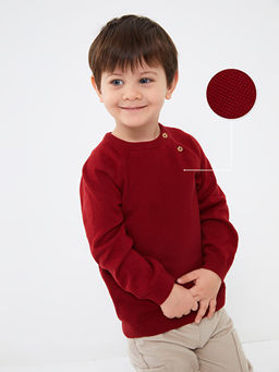 Bisiklet Yaka Uzun Kollu Erkek Bebek Triko Kazak