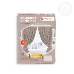 Шторы для кухни с подхватом Шишкин лес 145*180/Шторы: 2 шт.- 145*180, подхваты: 2 шт. Шторы АРТ ДИЗАЙН для кухни  фото 5