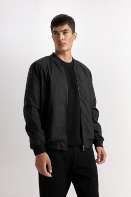 Slim Fit Bomber Mont Ceket Dar Kesim Kolej Yaka Fermuarl? Cift Cepli Mevsimlik Hafif
