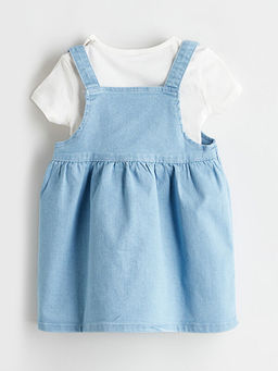 K?z Bebek Jean Elbise ve Bluz 2li