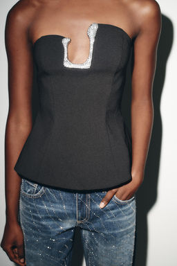SPARKLING BANDEAU TOP - Zara фото 2