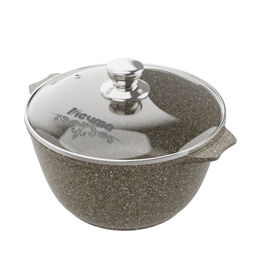 Кастрюля алюмин. 4л (АП) Premium Гранит mokko (44902) (Мечта)